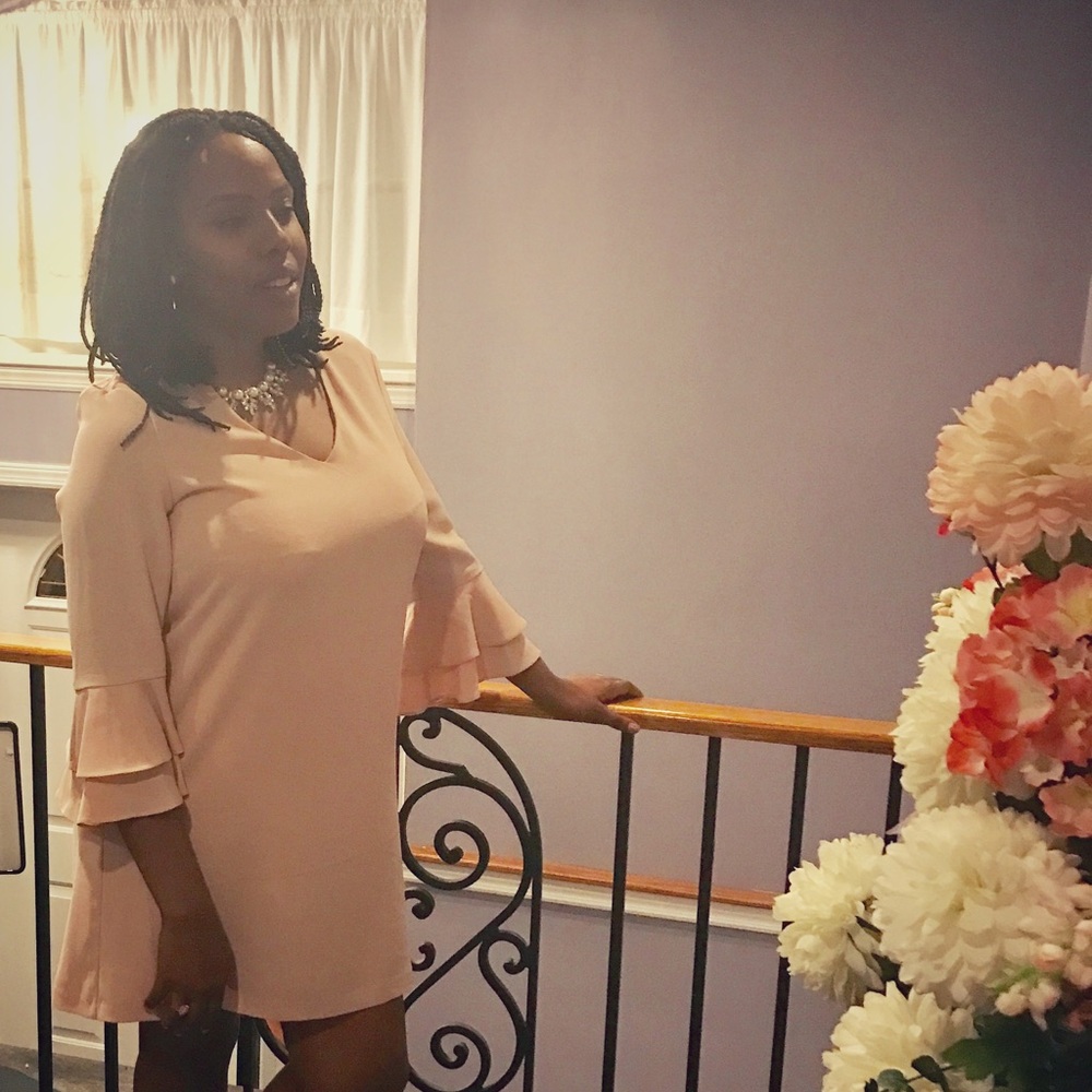 Blush Pink Shift Dress